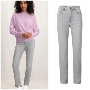 YAYA Denim Studio - Straight fit denim w/ pockets & zip fly in slim fit. Grey